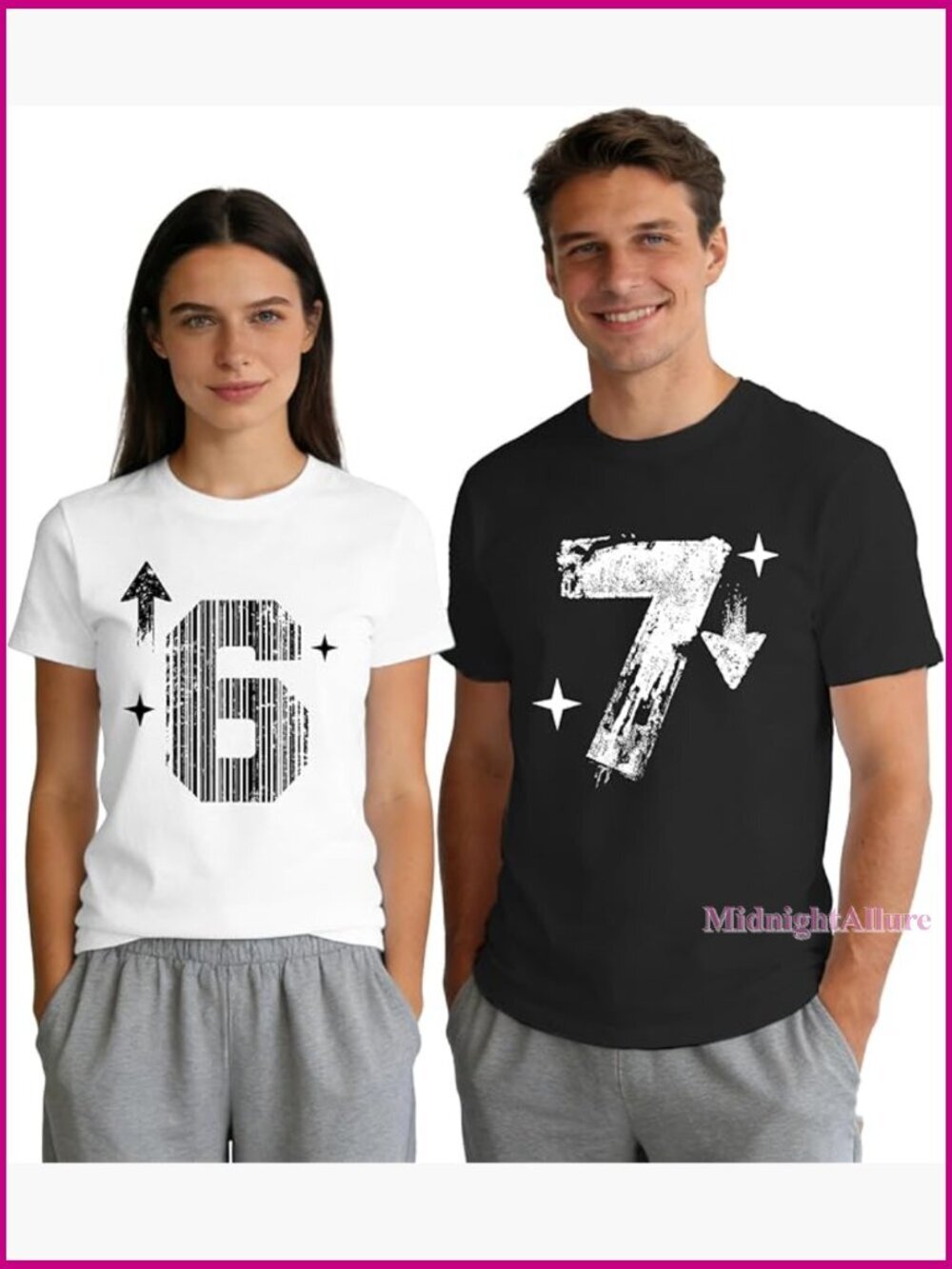 Couples Six Seven Meme T-Shirt Graffiti Casual Tee Tops